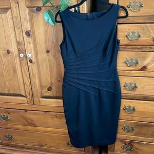 🌸Le Château stretchy black evening dress with back zipper